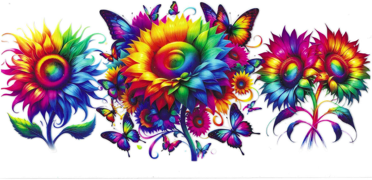 Rainbow Sunflowers