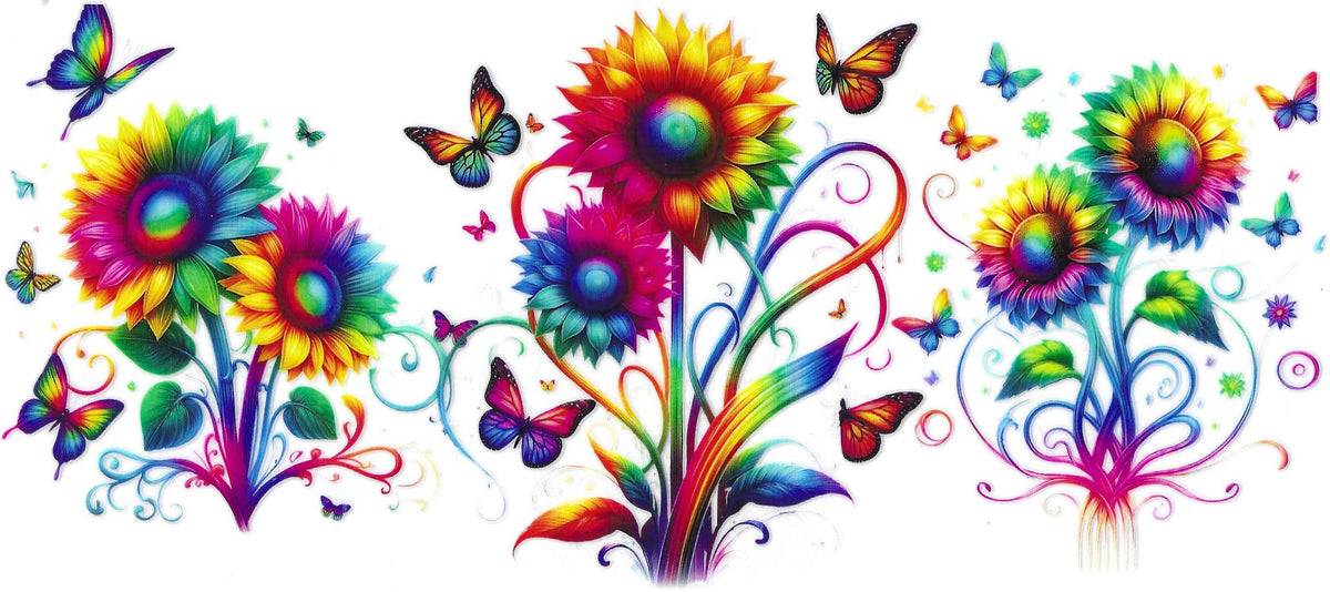 Rainbow Sunflowers